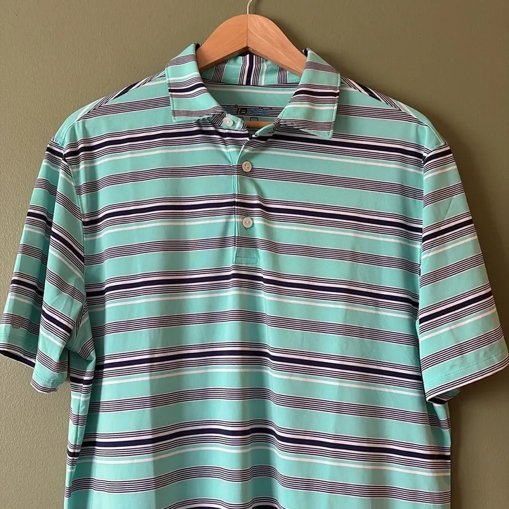 IBKUL Aerocool Golf Polo Shirt Short Sleeve Performance Stretch Men's Sz L - Picture 3 of 9
